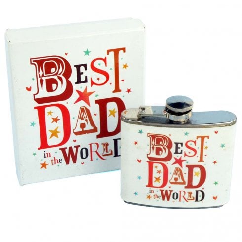 Widdop Bingham Best Dad in the World Hip Flask