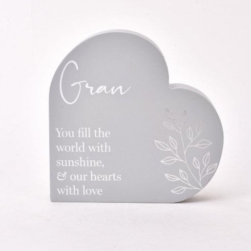 Widdop & Co. Gran Sentimental Standing Heart Resin Plaque