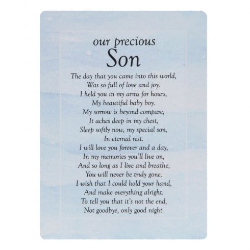 Widdop & Co. Graveside Cards Memorial-Our Precious Son