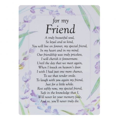 Widdop & Co. Graveside Memorial Card - For My Friend