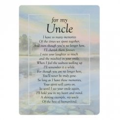 Graveside Memorial Card - For My Uncle