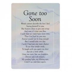 Graveside Memorial Card - Gone To Soon