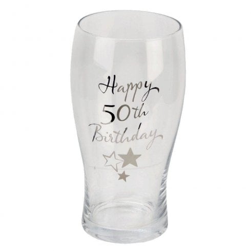 Widdop & Co. Juliana Happy 50th Birthday Beer Pint Glass G31950