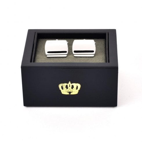 Widdop & Co. Nickel Plated Engravable Rectangle Cufflinks