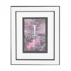 Plastic Black & White 4 x 6 Photo Frame