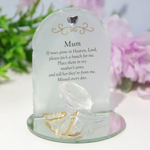Widdop & Co. Thoughts Of You Rose Plaque - Mum