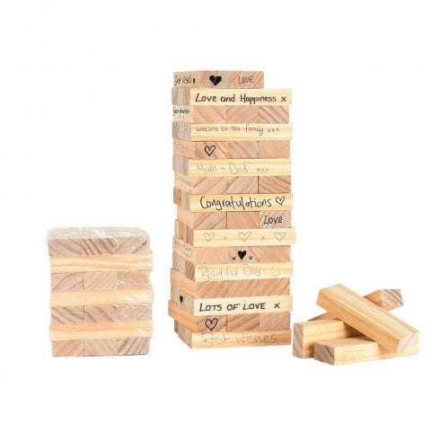 Widdop & Co. Wooden Wedding Guest Message Blocks