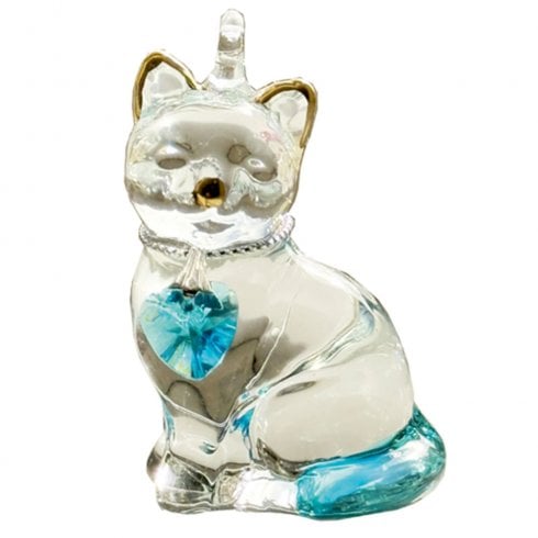 Wild Things Gifts Aqua Pretty Little Kitties Hanging Ornament