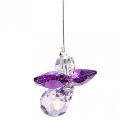 Classic Crystal Guardian Angel Amethyst Hanging Ornament