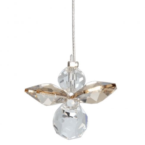 Wild Things Gifts Classic Crystal Guardian Angel Gold Hanging Ornament