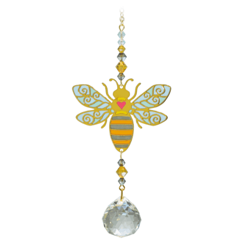 Wild Things Gifts Crystal Dreams Autumn Gold Bee Hanging Ornament