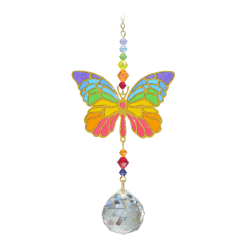 Wild Things Gifts Crystal Dreams Butterfly Rainbow Hanging Ornament