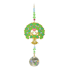 Crystal Dreams Green Tree Of Life Suncatcher