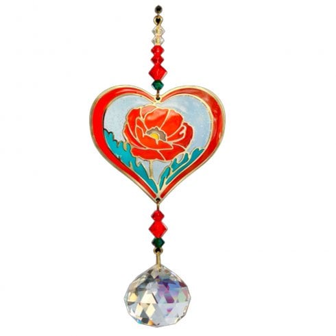 Wild Things Gifts Crystal Dreams Poppy Rose Suncatcher