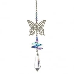 Crystal Fantasy Butterfly Pastel Suncatcher
