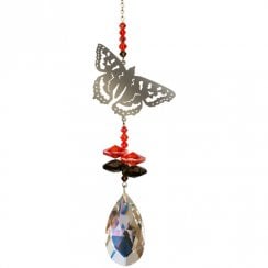 Crystal Fantasy Red Admiral Butterfly Suncatcher