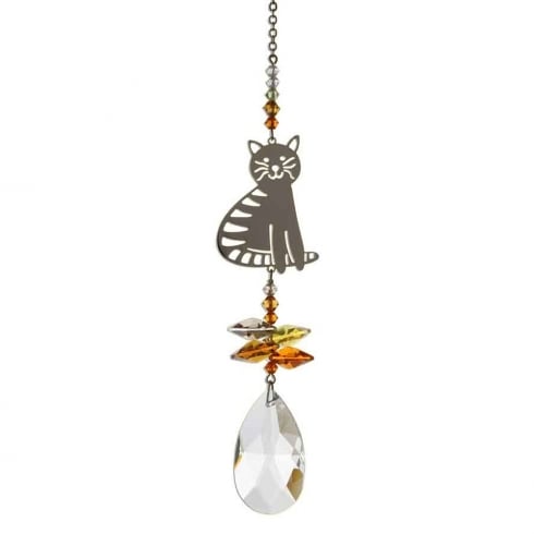 Wild Things Gifts Crystal Fantasy Sitting Cat Marmalade Hanging Ornament