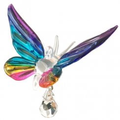 Fantasy Glass Butterfly Tropical Hanging Ornament