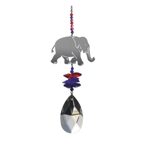 Wild Things Gifts Large Crystal Fantasy Indian Elephant Suncatcher