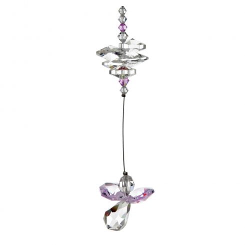 Wild Things Gifts Light Amethyst Cascade Crystal Guardian Angel Suncatcher