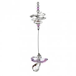 Light Amethyst Cascade Crystal Guardian Angel Suncatcher
