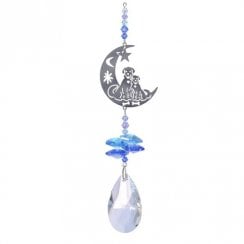 Moonlight Crystal Fantasy Puppies in Love Suncatcher