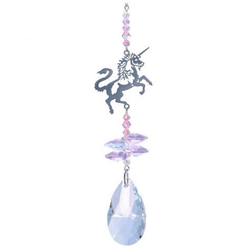 Wild Things Gifts Pink Crystal Fantasy Unicorn Suncatcher