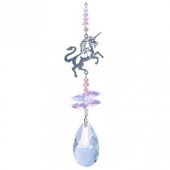 Pink Crystal Fantasy Unicorn Suncatcher