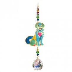 Puppy Bright Crystal Suncatcher