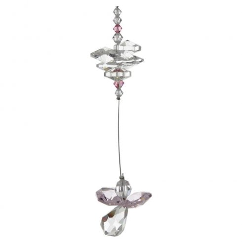 Wild Things Gifts Rose Cascade Crystal Guardian Angel Suncatcher