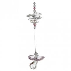 Rose Cascade Crystal Guardian Angel Suncatcher