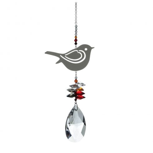 Wild Things Gifts Russet Red Large Crystal Fantasy Robin Suncatcher