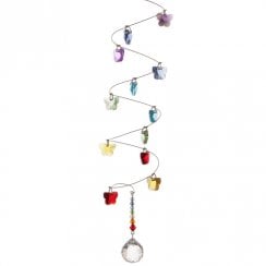 Spiral Butterflies - 20mm Ball Rainbow Suncatcher