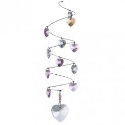 Spiral Hearts – 28mm Heart Rose Suncatcher