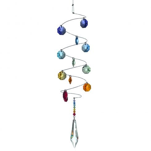 Wild Things Gifts Spiral Octagons - 50mm Icicle Rainbow Suncatcher