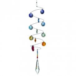 Spiral Octagons - 50mm Icicle Rainbow Suncatcher