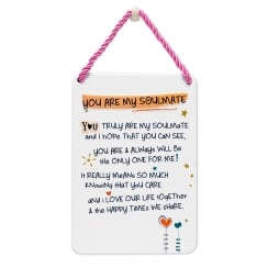 Tin Plaque You Are My Soulmate