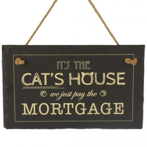 Xpressions 4 U Cat's House Hanging Slate Sign